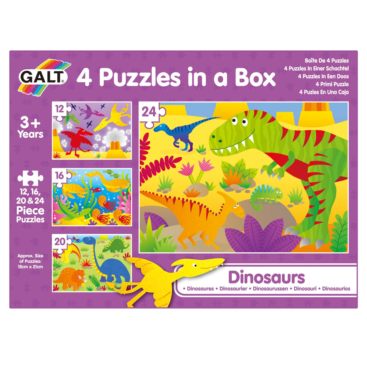 4 Puzzles in a Box - Dinosaurs – Galt Toys UK